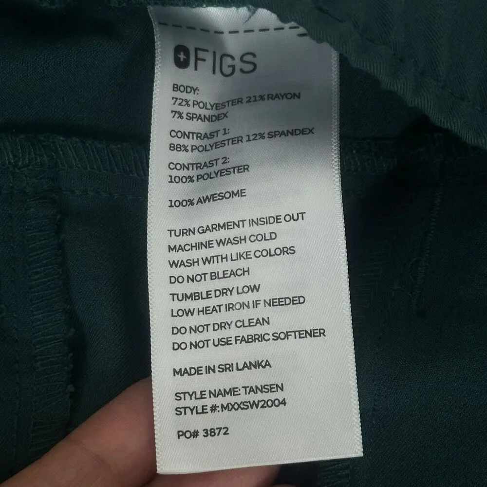 FIGS Men’s Tansen Jogger Limited edition Forest Green Scrub Pants Size L